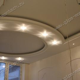 Двухуровневые натяжные и гипсокартонные потолки