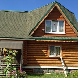 Обшивка дома блок-хаусом.